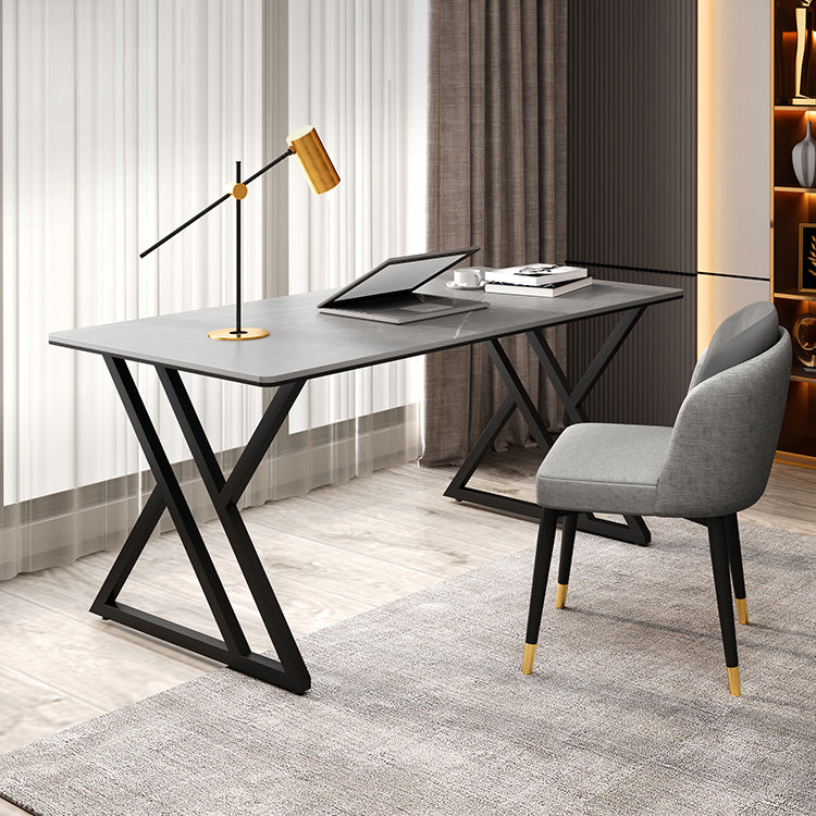 Rectangle Four-Color Dining Table Sintered Stone Table Modern with Double Pedestal