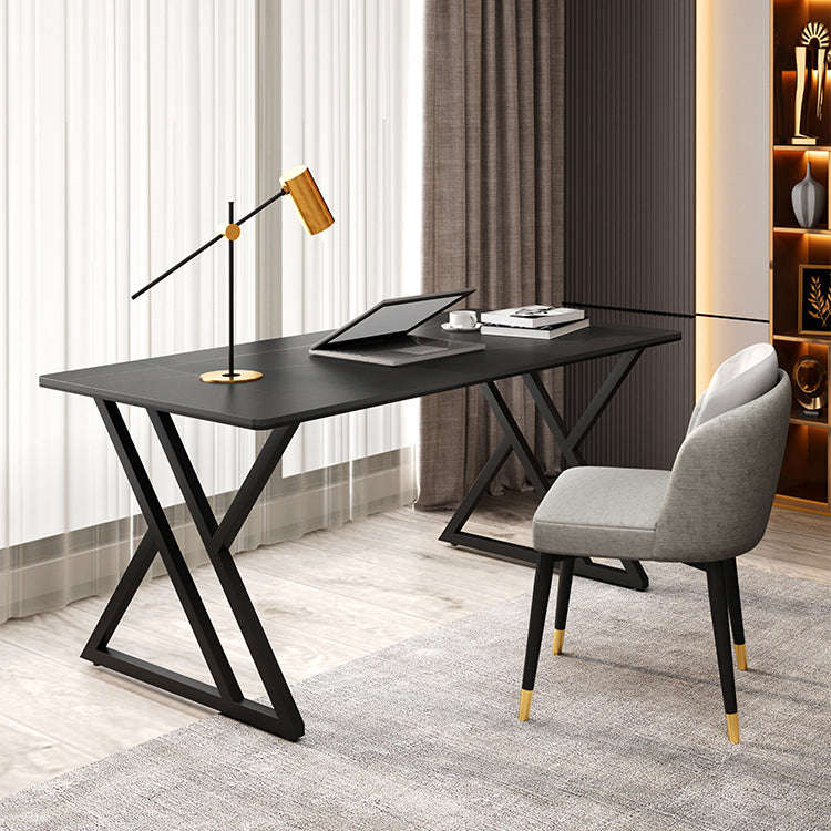 Rectangle Four-Color Dining Table Sintered Stone Table Modern with Double Pedestal