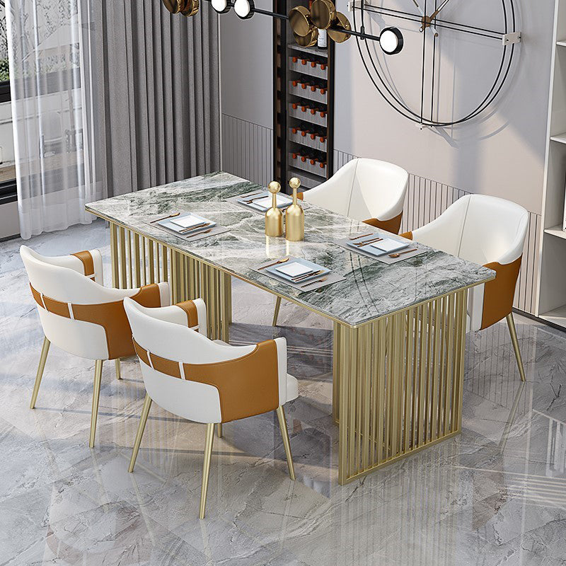 Table rectangulaire de luxe traditionnelle métal