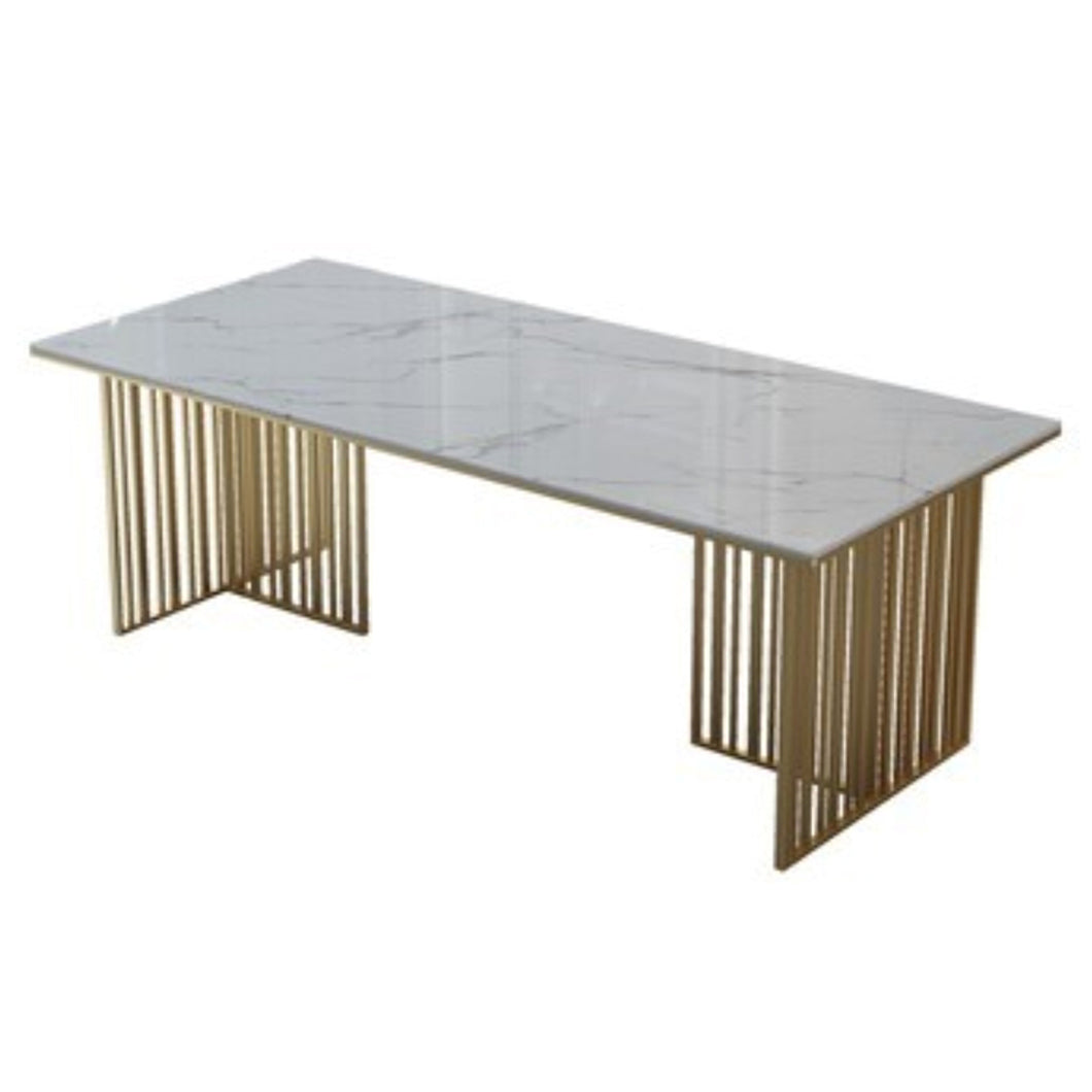 Table rectangulaire de luxe traditionnelle métal