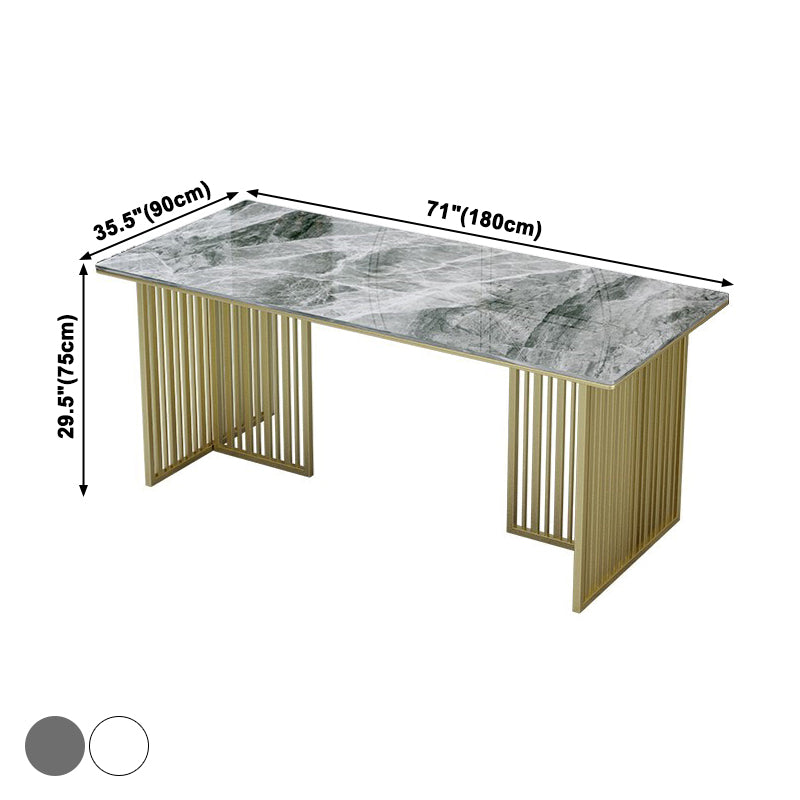 Table rectangulaire de luxe traditionnelle métal
