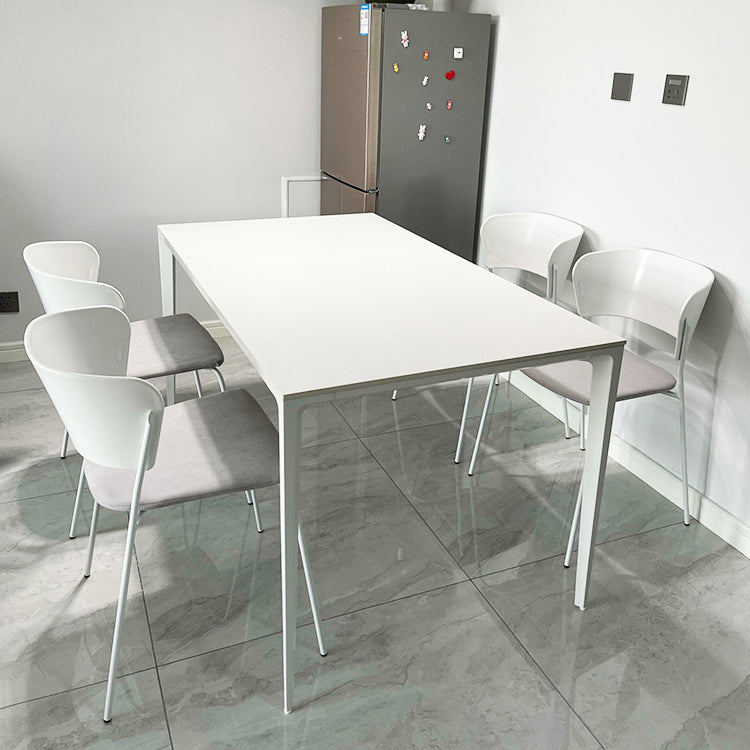 Casual Rectangle Shape Standard Dining Table Sintered Stone Dining Table for Kitchen