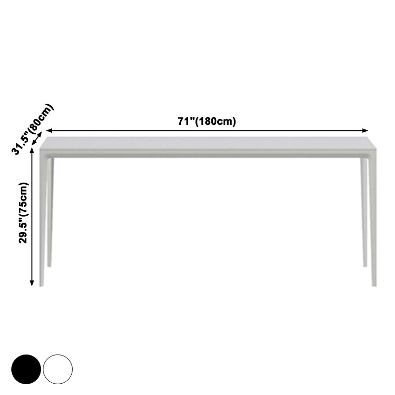 Casual Rectangle Shape Standard Dining Table Sintered Stone Dining Table for Kitchen
