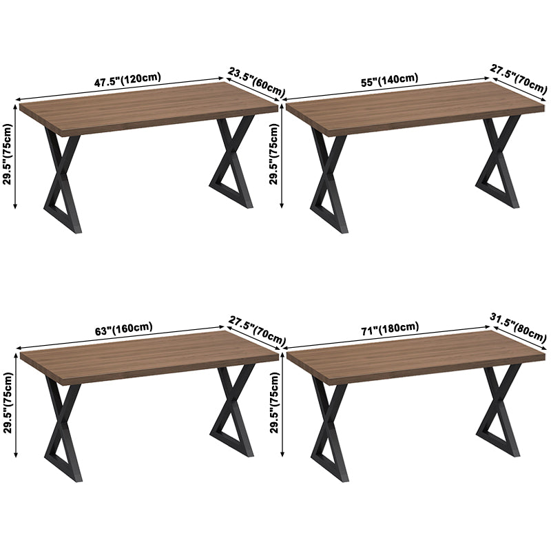 Mesa de cocina de la sala de la cena de madera maciza industrial para el comedor