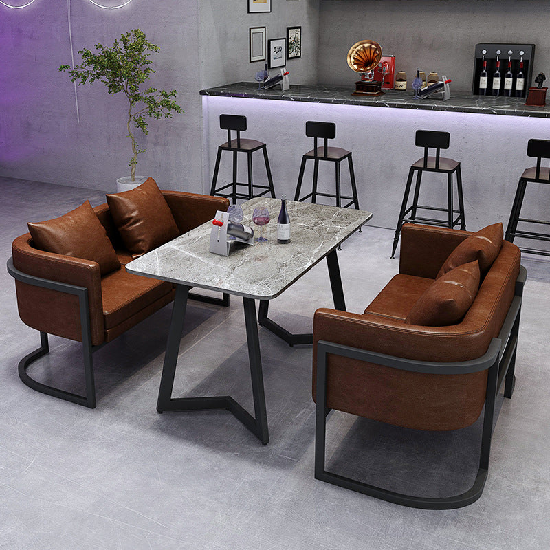 Table de cuisine gris industrielle table de cuisine en pierre fringale avec cadre noir