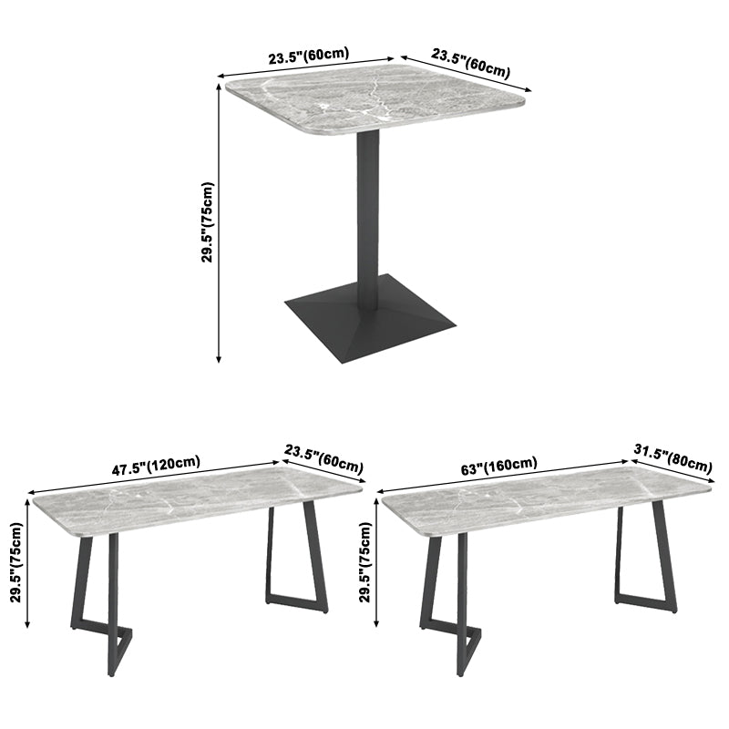 Table de cuisine gris industrielle table de cuisine en pierre fringale avec cadre noir
