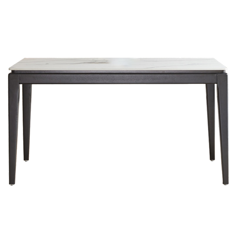 Moderne stijl thuis gesinterde stenen eettafel rechthoekige vormtafel met 4 potenbasis