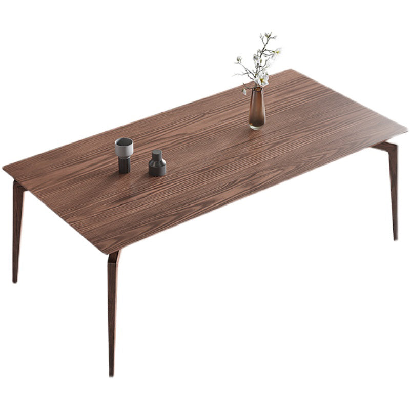 Table à manger moderne de la table en bois de cendre rectangle avec 4 jambes pour le restaurant