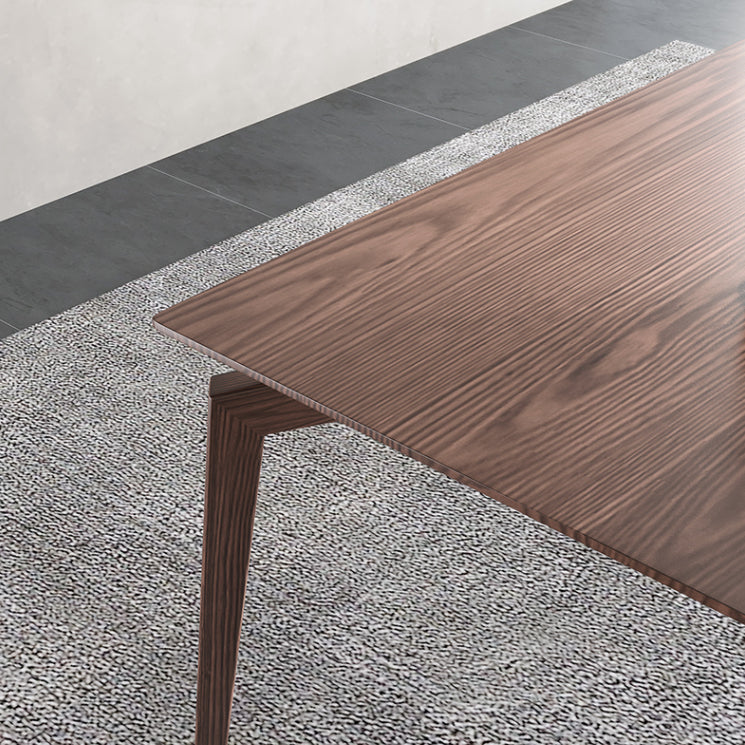 Table à manger moderne de la table en bois de cendre rectangle avec 4 jambes pour le restaurant
