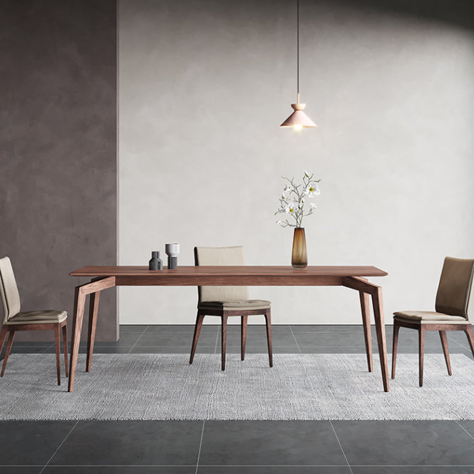 Table à manger moderne de la table en bois de cendre rectangle avec 4 jambes pour le restaurant