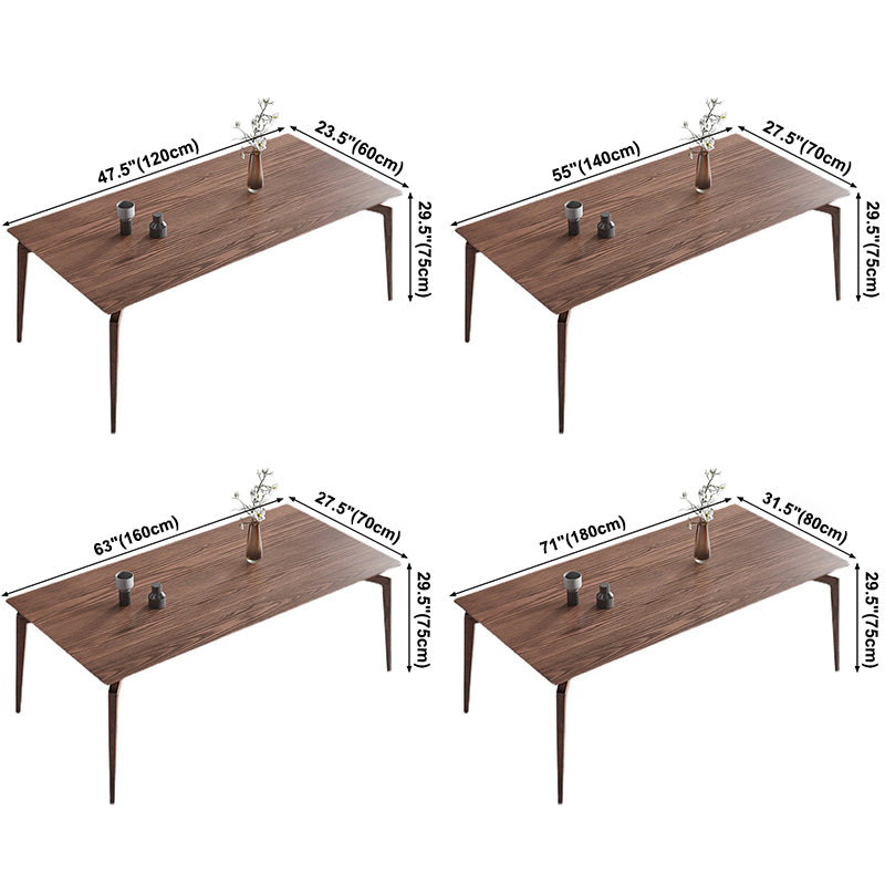 Table à manger moderne de la table en bois de cendre rectangle avec 4 jambes pour le restaurant