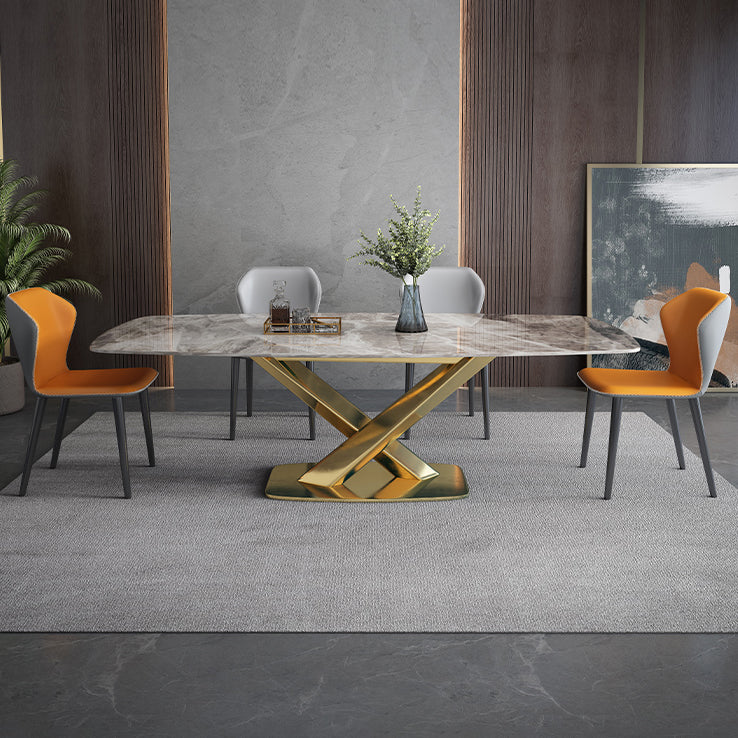 Minimalistische gesinterde stenen top standaard eettafel rechthoekige eettafel voor keuken