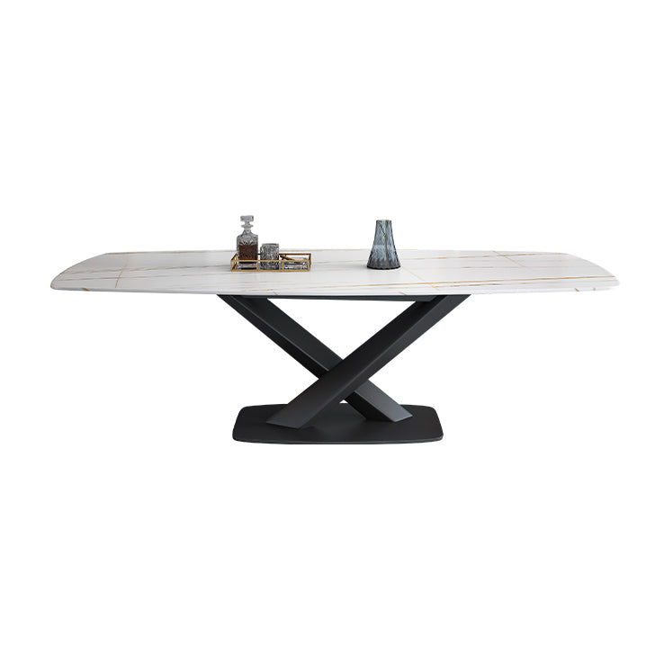 Minimalistische gesinterde stenen top standaard eettafel rechthoekige eettafel voor keuken