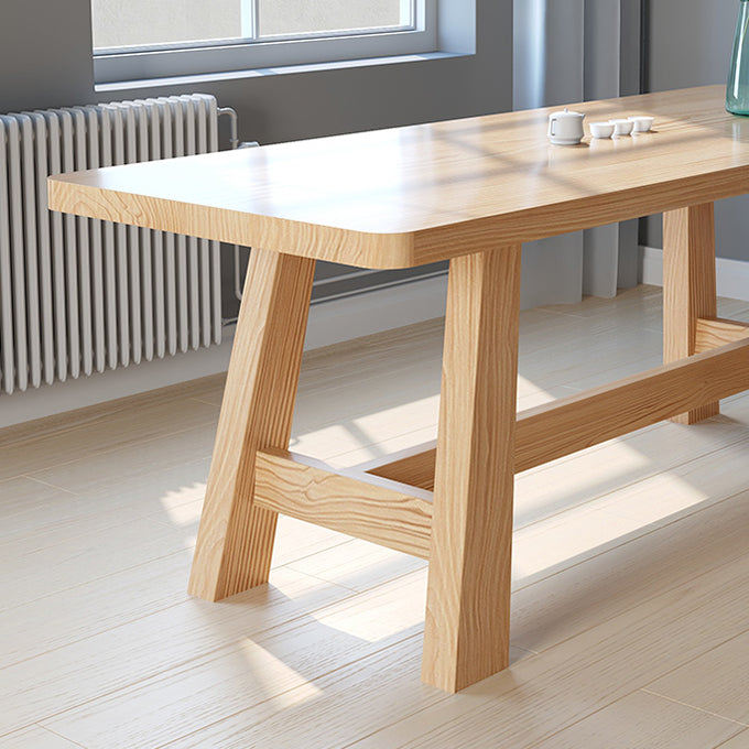 Mesa de comedor rectangular moderno Mesa de comedor de madera sólida para la cocina para la cocina