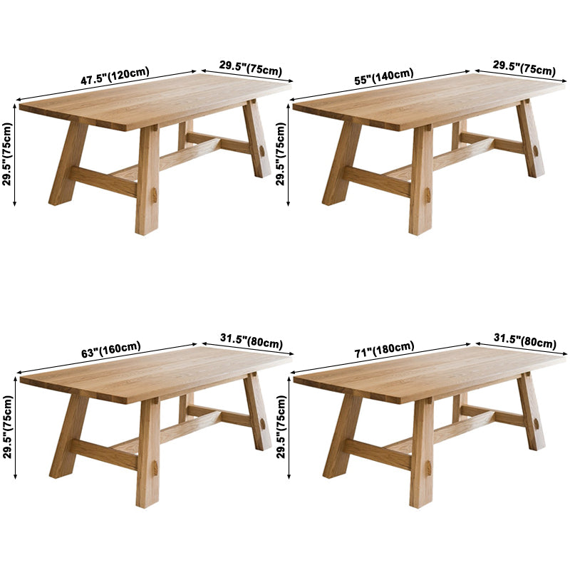 Mesa de comedor rectangular moderno Mesa de comedor de madera sólida para la cocina para la cocina