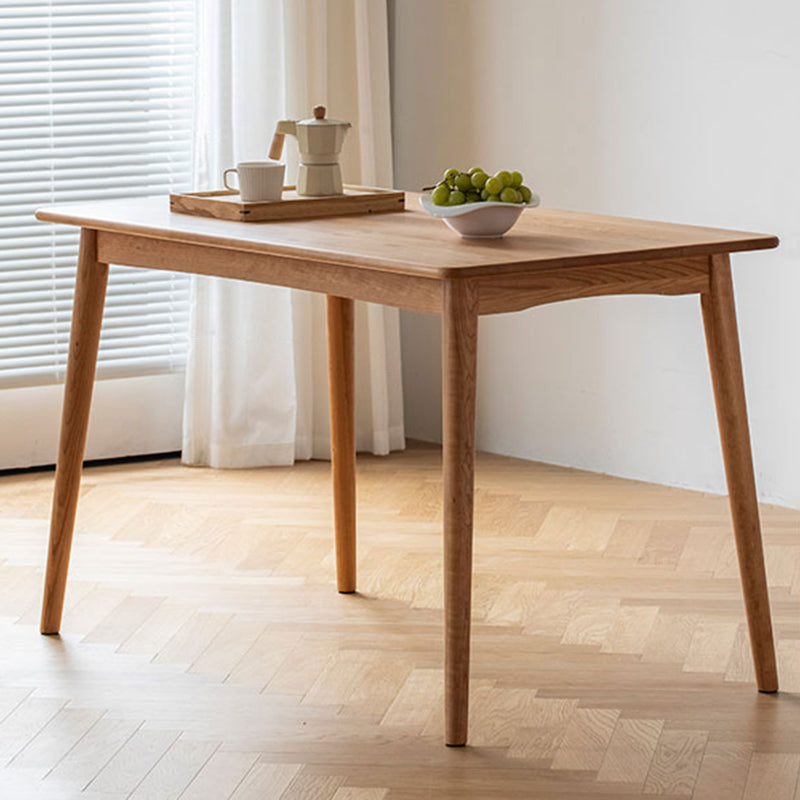 Rechteck Esstisch zeitgenössischer Stil Massivholz Tisch mit 4 Beinen