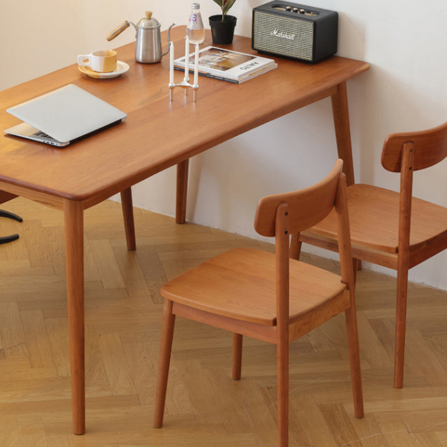 Rechteck Esstisch zeitgenössischer Stil Massivholz Tisch mit 4 Beinen