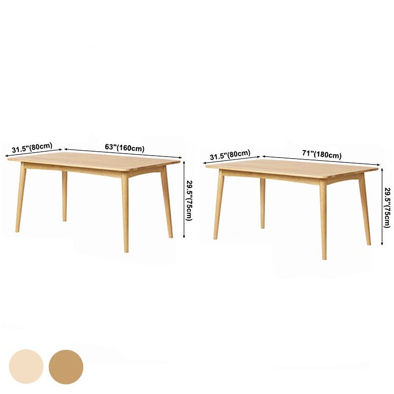 Rechteck Esstisch zeitgenössischer Stil Massivholz Tisch mit 4 Beinen