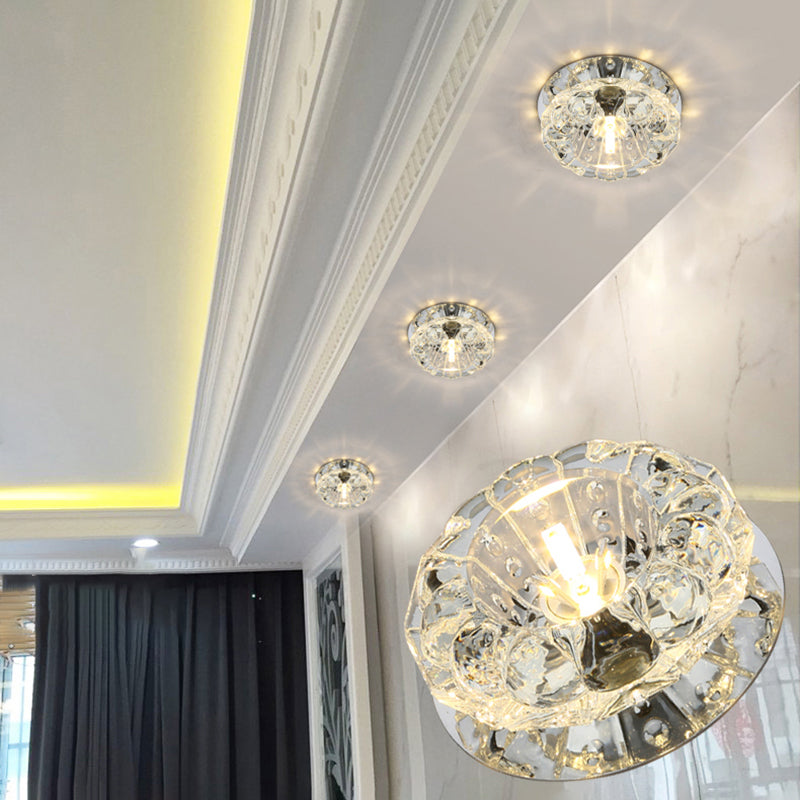 Contemporary Flush Mount Lighting Geometric Ceiling Lighting Fixture with Hole 2-3.5'' Dia