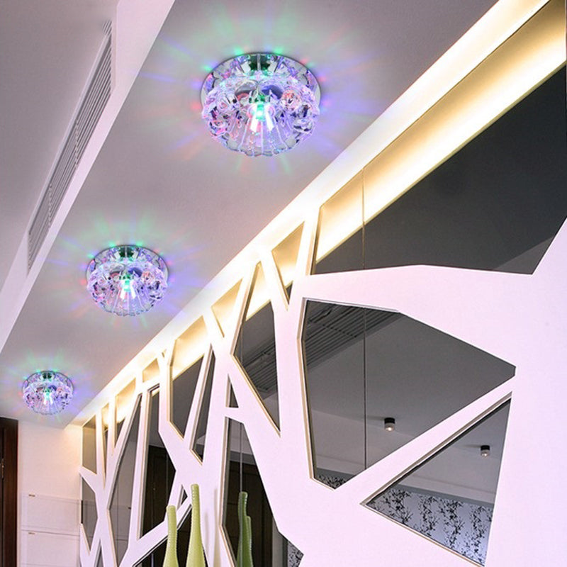 Contemporary Flush Mount Lighting Geometric Ceiling Lighting Fixture with Hole 2-3.5'' Dia