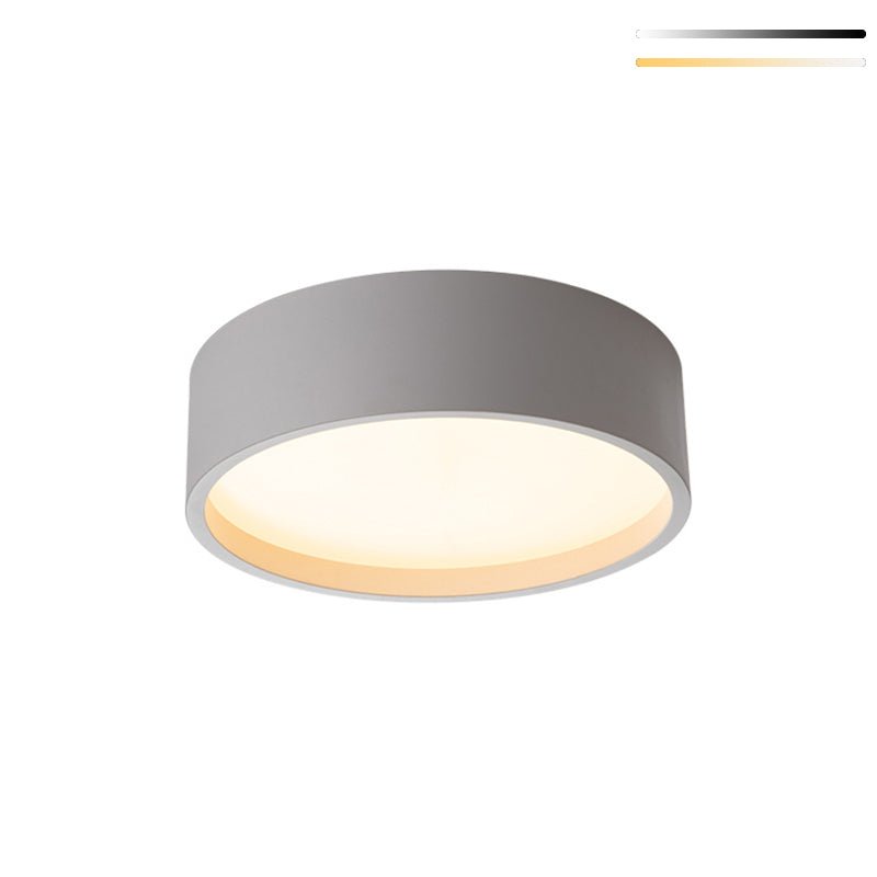 Round Shape LED Ceiling Lamp Modern Iron 1 Light Flush Mount for Balcony