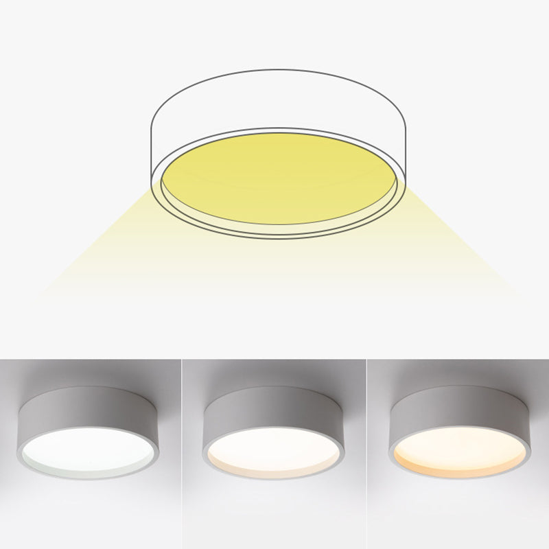 Round Shape LED Ceiling Lamp Modern Iron 1 Light Flush Mount for Balcony
