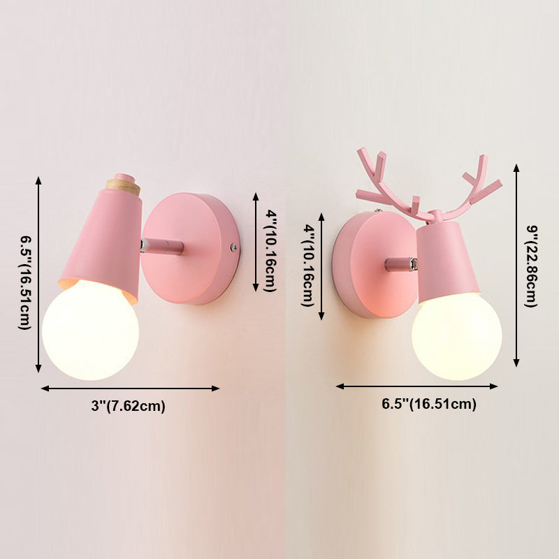 Modern Creative Macaron Wall Lamp Iron Geometric Wall Light for Interior Spaces