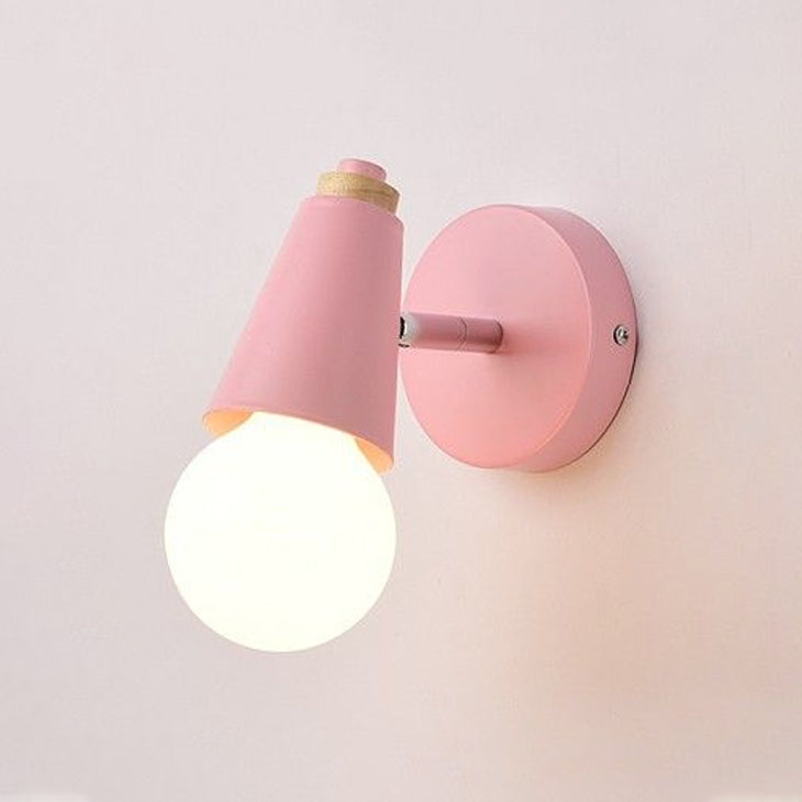 Modern Creative Macaron Wall Lamp Iron Geometric Wall Light for Interior Spaces