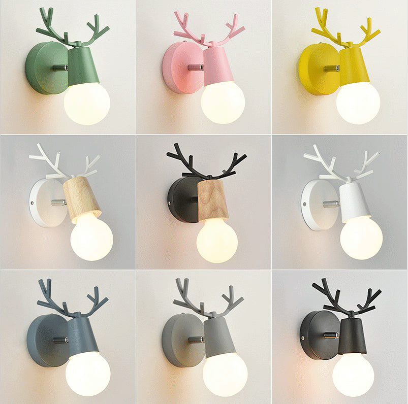 Modern Creative Macaron Wall Lamp Iron Geometric Wall Light for Interior Spaces