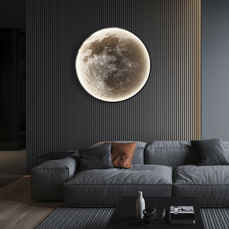 Modern Round Disc Wall Mounted Light Fixture 1 Light Flush Mount Wall Sconce with Acrylic Shade