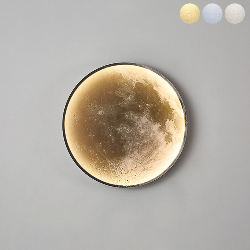 Modern Round Disc Wall Mounted Light Fixture 1 Light Flush Mount Wall Sconce with Acrylic Shade