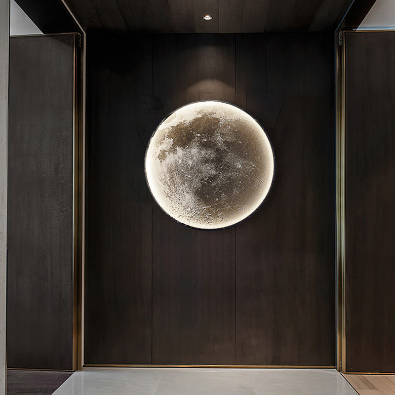 Modern Round Disc Wall Mounted Light Fixture 1 Light Flush Mount Wall Sconce with Acrylic Shade