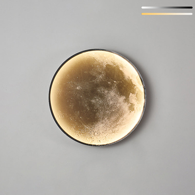 Modern Round Disc Wall Mounted Light Fixture 1 Light Flush Mount Wall Sconce with Acrylic Shade