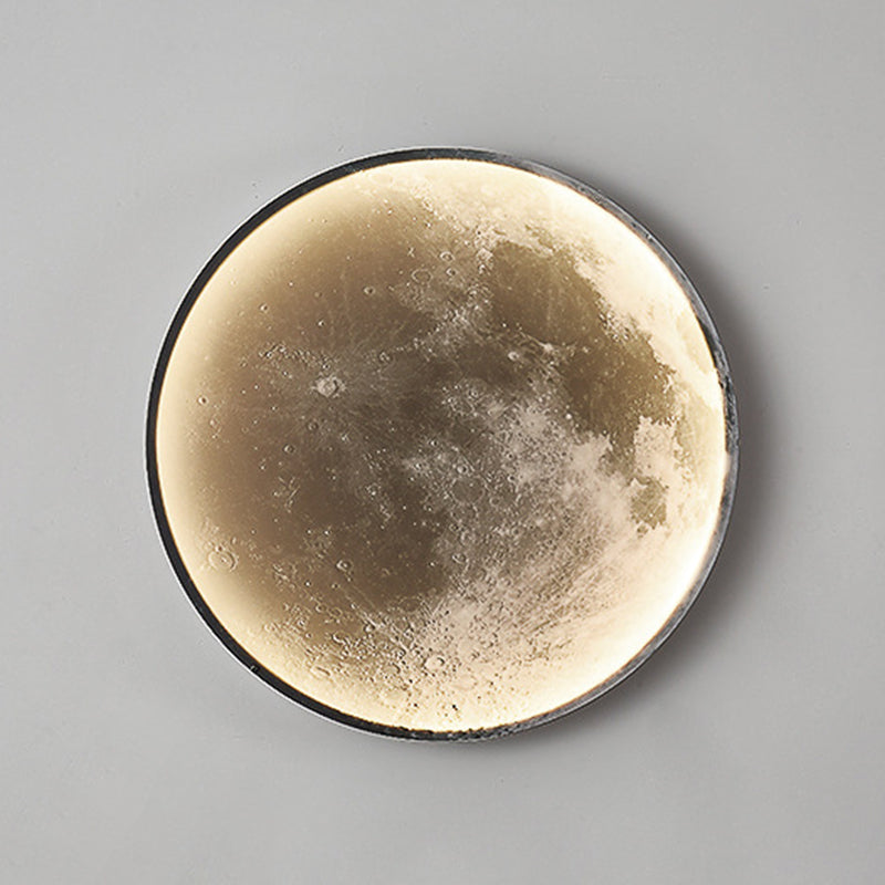 Modern Round Disc Wall Mounted Light Fixture 1 Light Flush Mount Wall Sconce with Acrylic Shade