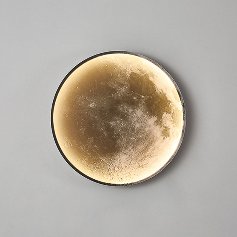 Modern Round Disc Wall Mounted Light Fixture 1 Light Flush Mount Wall Sconce with Acrylic Shade