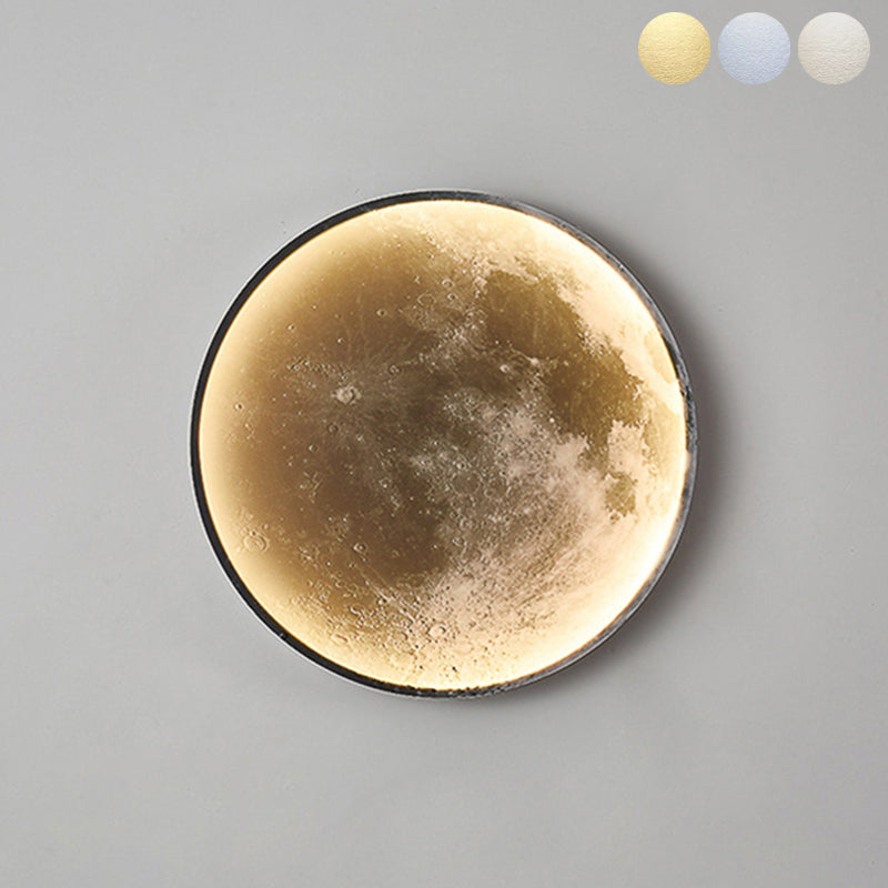 Modern Round Disc Wall Mounted Light Fixture 1 Light Flush Mount Wall Sconce with Acrylic Shade