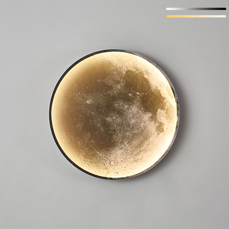 Modern Round Disc Wall Mounted Light Fixture 1 Light Flush Mount Wall Sconce with Acrylic Shade