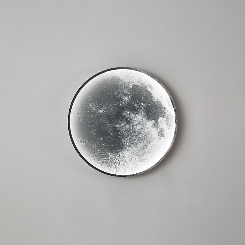 Modern Round Disc Wall Mounted Light Fixture 1 Light Flush Mount Wall Sconce with Acrylic Shade