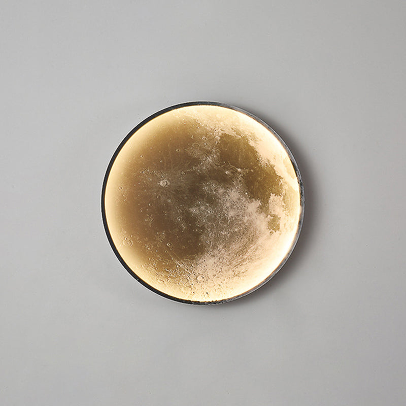 Modern Round Disc Wall Mounted Light Fixture 1 Light Flush Mount Wall Sconce with Acrylic Shade