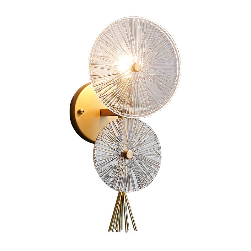 Double Circle Shade Wall Lighting Postmodern Style Glass 1 Lights Sconce Lamp