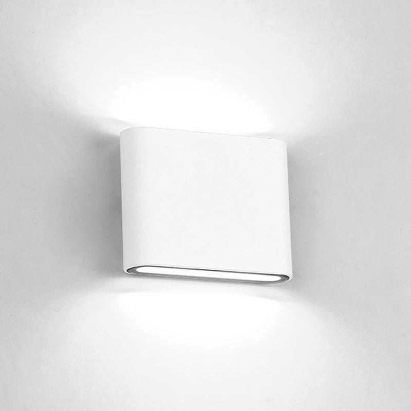 Aluminum Rectangle Shade Wall Lights Modern Style 1 Head Wall Mount Fixture for Outdoor Wall