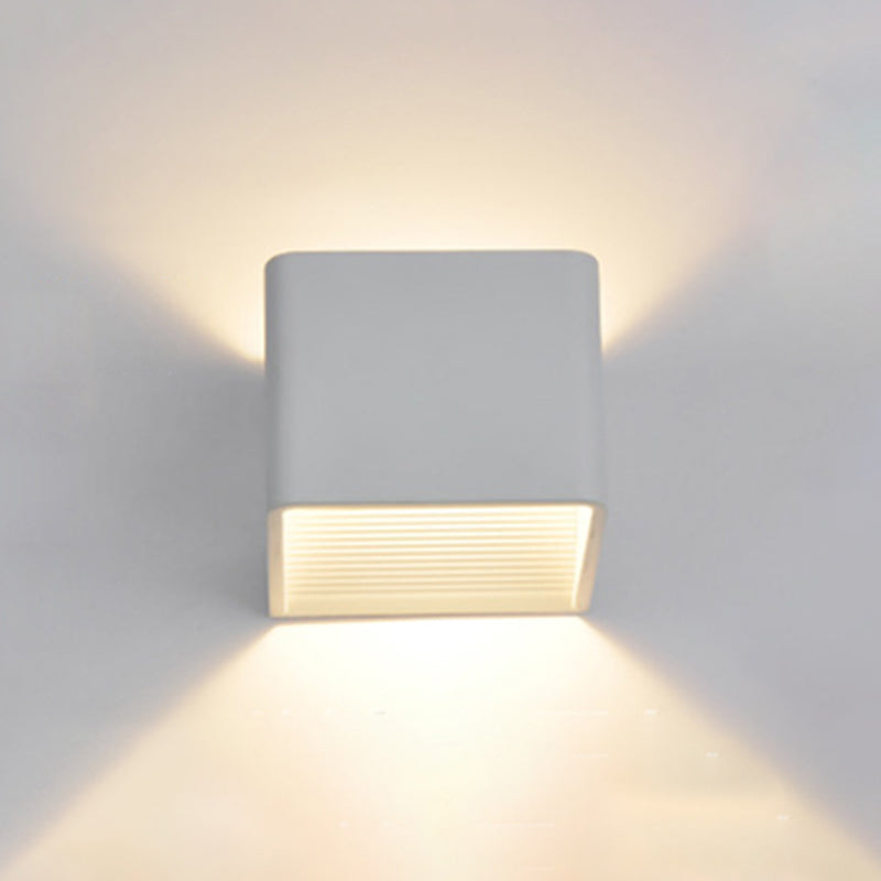 Aluminum Square Wall Lights Modern 1 Head Wall Mount Fixture for Bedroom