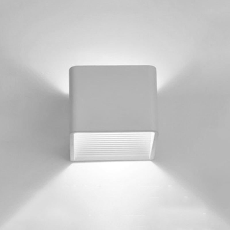 Luces de pared cuadradas de aluminio Moderno 1 cabezal de montaje en la pared para dormitorio