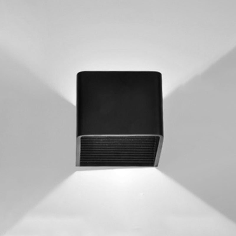 Luces de pared cuadradas de aluminio Moderno 1 cabezal de montaje en la pared para dormitorio