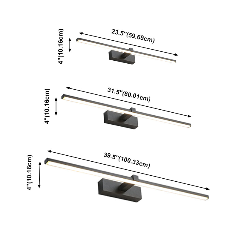 Metal Linear Shade Wall Sconce in Modern Concise Style Acrylic Mirror Wall Lighting