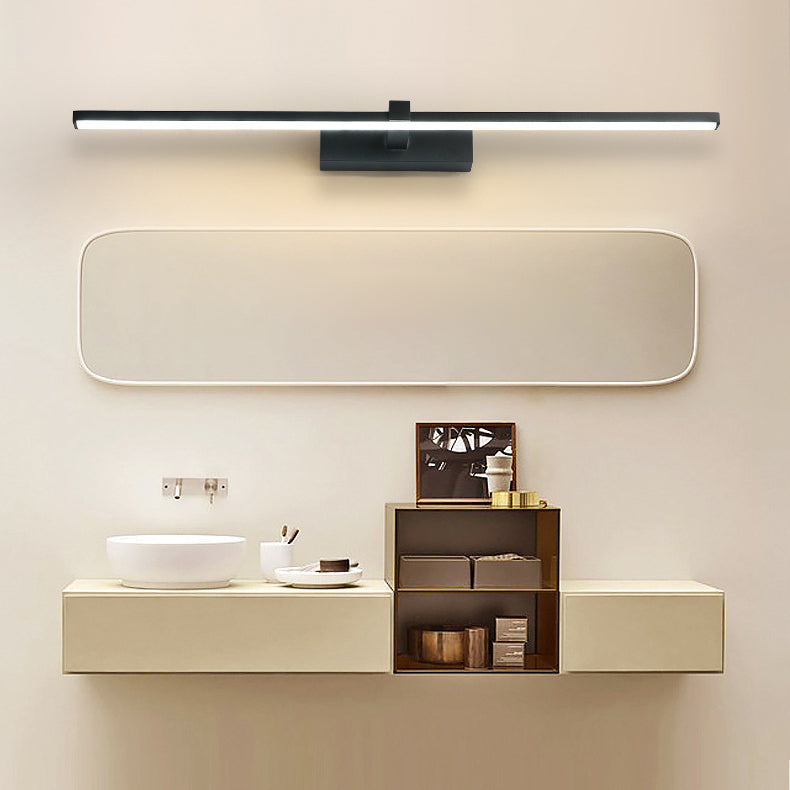 Metal Linear Shade Wall Sconce in Modern Concise Style Acrylic Mirror Wall Lighting