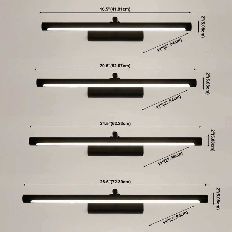 Apparecchi di illuminazione a parete lineare Modern Metal 1 Luce Sconcetto Luce