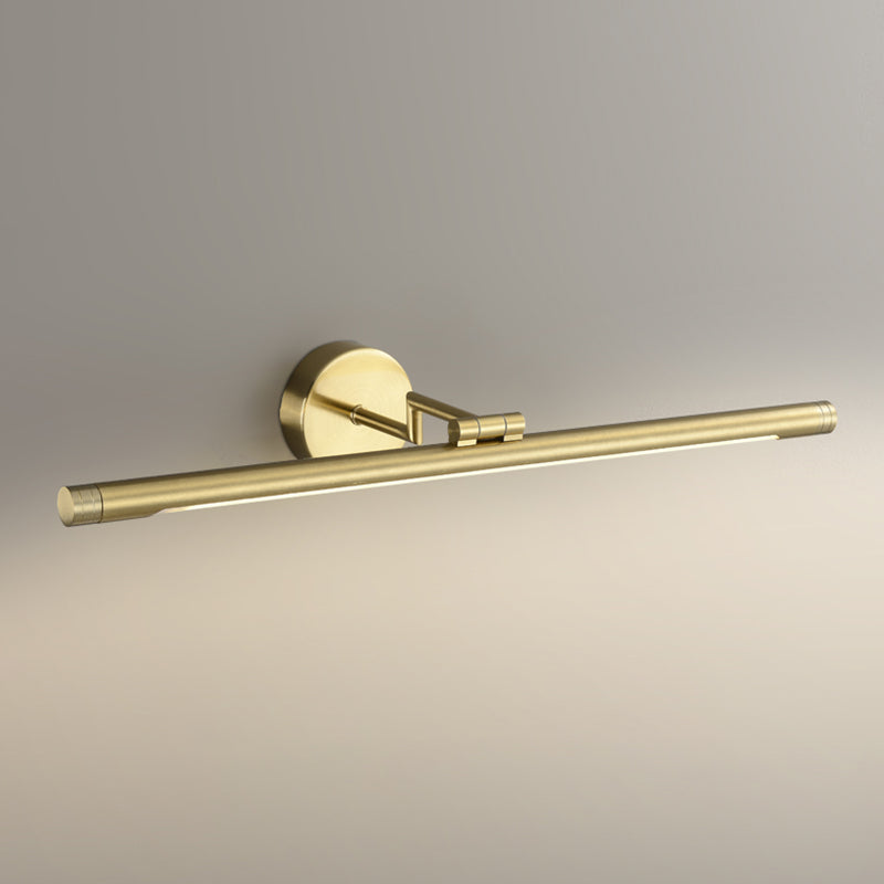 Linear Wall Sconce Lighting Modern Metal 1 Light Sconce Light in Gold for Bathroom