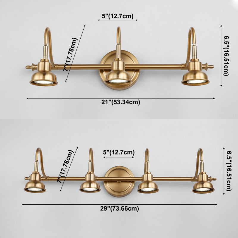 Modern Bell Wall Light Fixture Metal Sconce Lighting in Gold