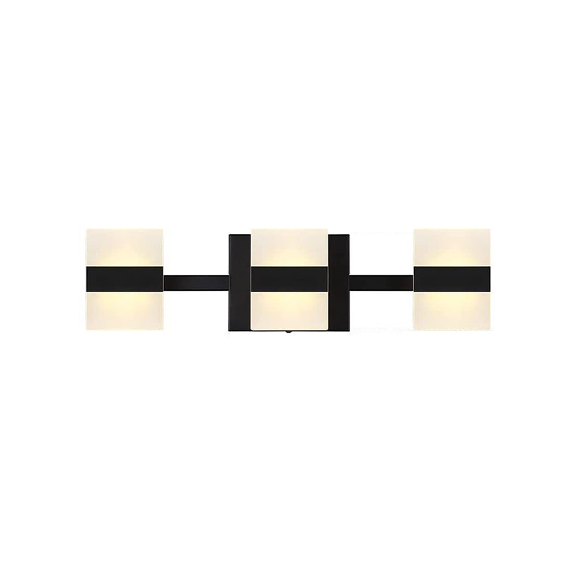 Geometric Wall Sconce Lighting Modern Metal Wall Light Fixture with Acrylic Shade